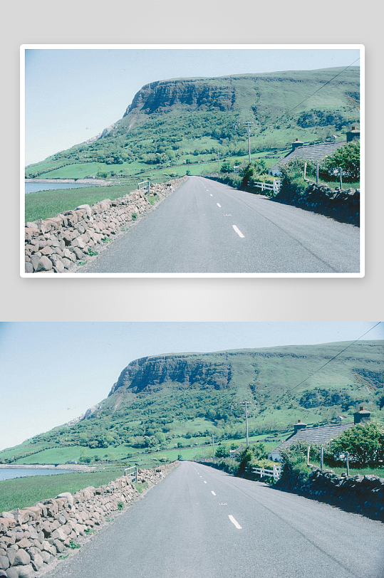 乡村公路通往山丘-众图网