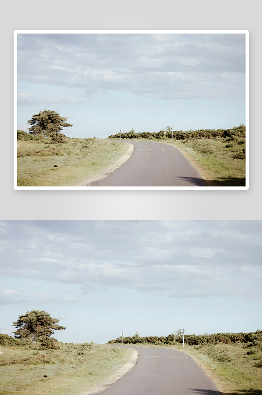 乡间公路延伸至远方-众图网