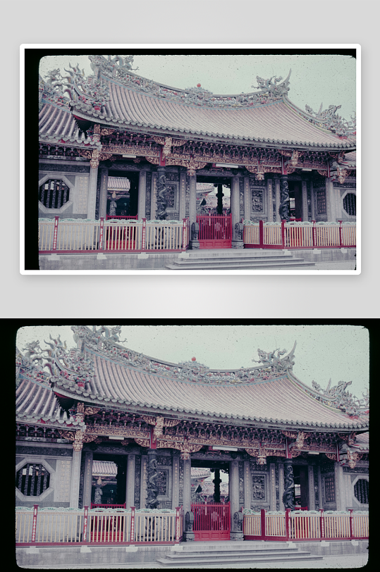 传统中式庙宇建筑外观-众图网