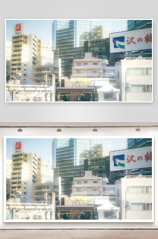 城市建筑群与广告牌-众图网