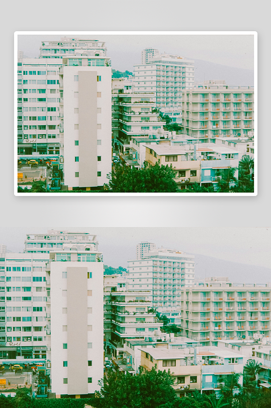 城市建筑群与绿植景观-众图网