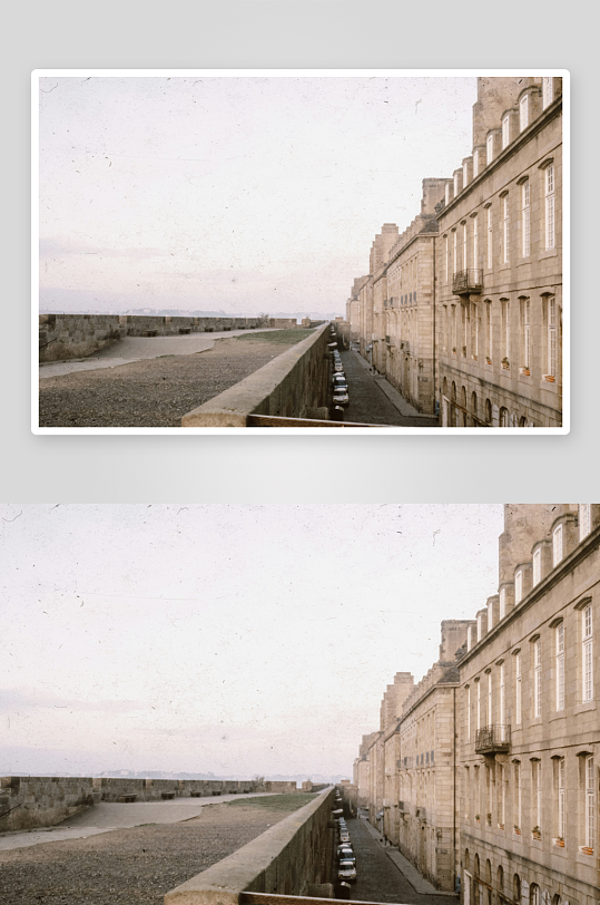 城市河畔建筑街景-众图网