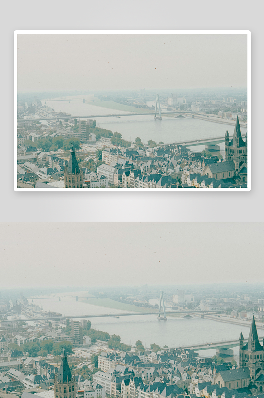 城市河畔桥梁与建筑群-众图网