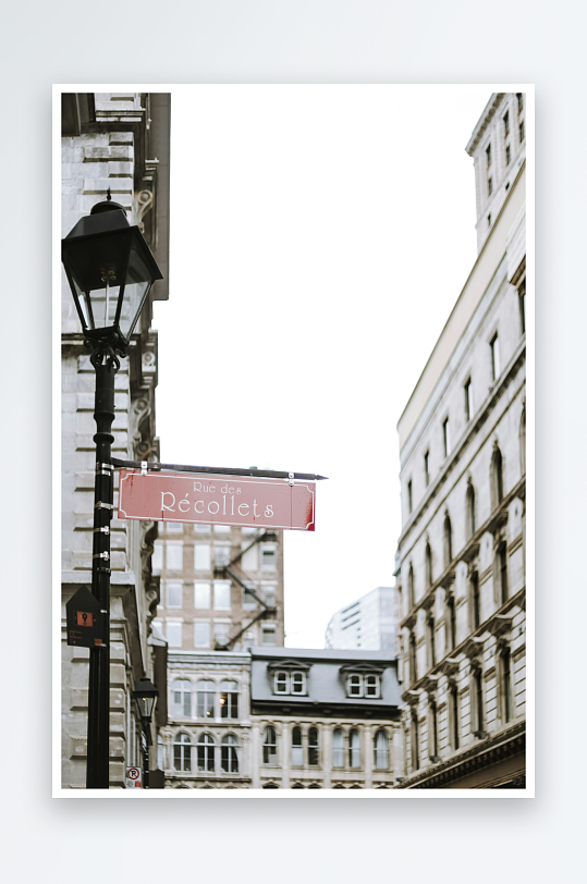 城市街道与复古路牌-众图网