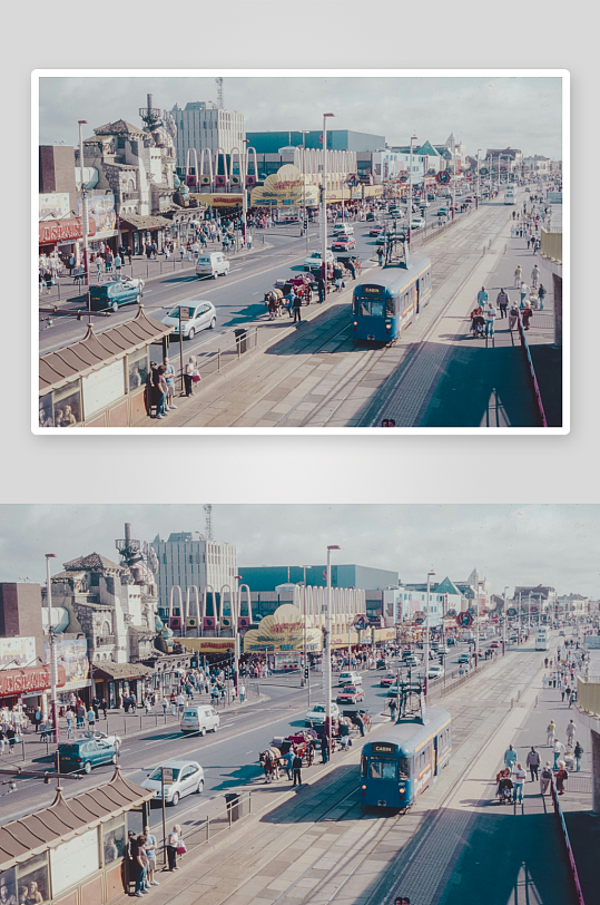 城市街道繁忙交通景象-众图网