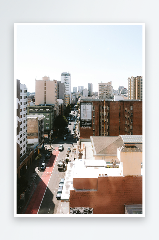 城市街道高空俯瞰-众图网