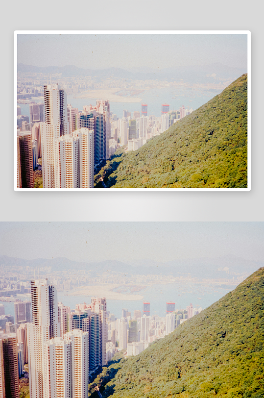 城市高楼与山景俯瞰-众图网