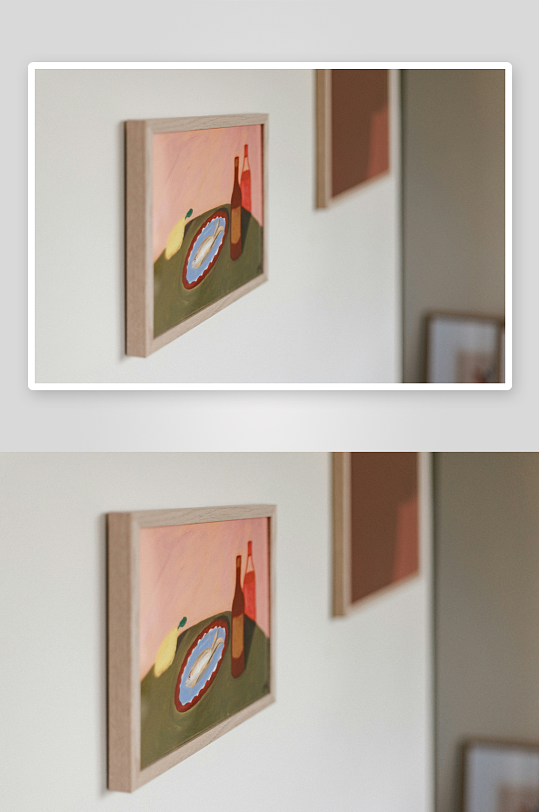 墙上悬挂的静物画作-众图网