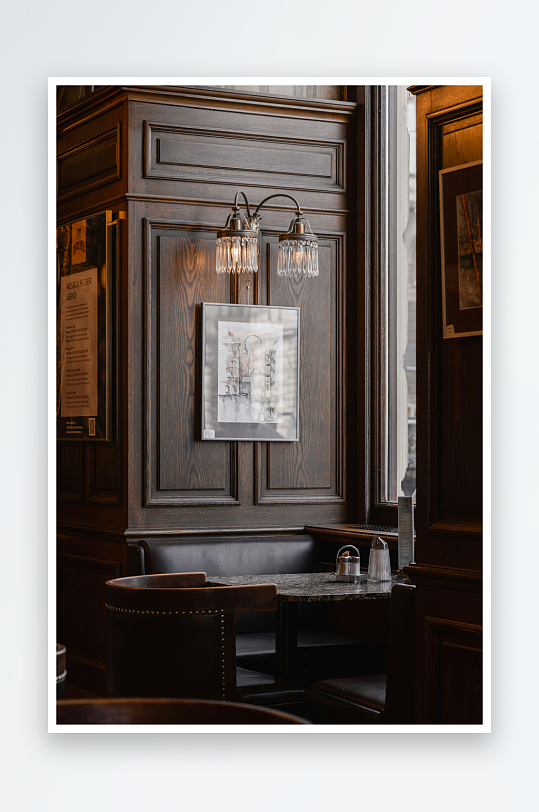 复古餐厅角落静景-众图网