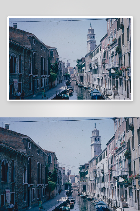 威尼斯水道与古老建筑-众图网