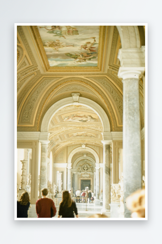 宏伟宫殿长廊内景-众图网