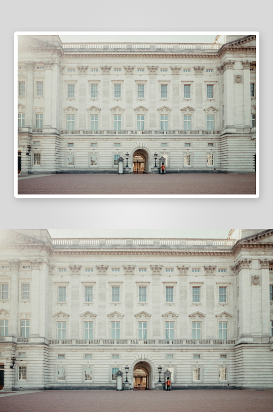 宏伟白色古典建筑外观-众图网