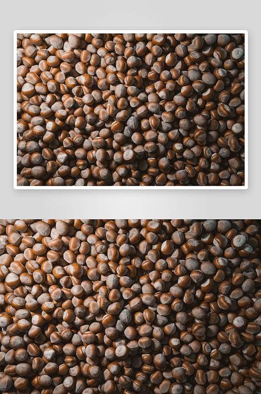 密集排列的棕色种子特写-众图网