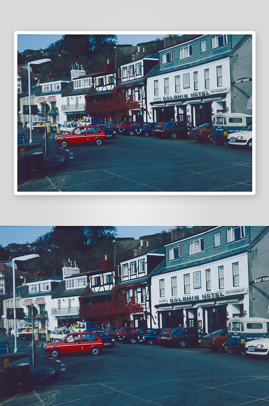 小镇街道与酒店建筑-众图网