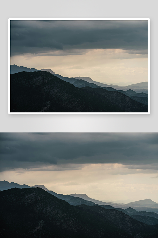 层峦叠嶂的山地云景-众图网