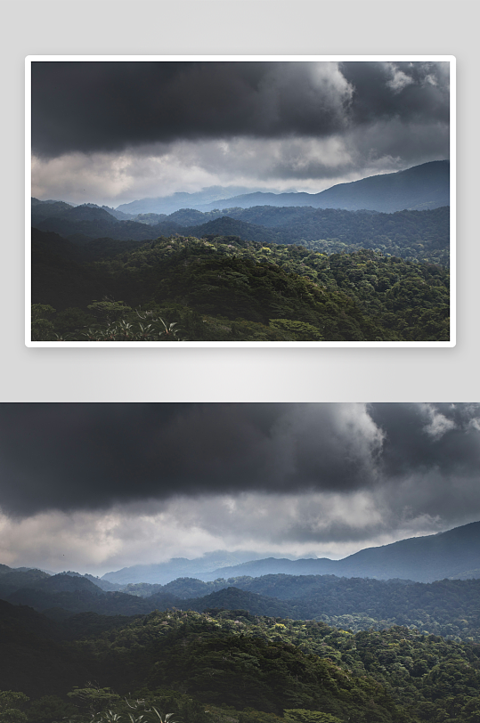 层峦叠嶂的雨林山景-众图网