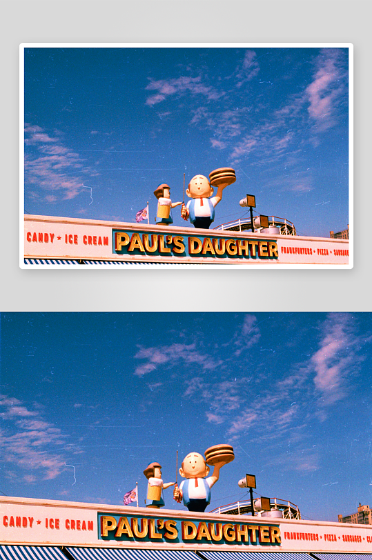 屋顶卡通人物广告牌-众图网