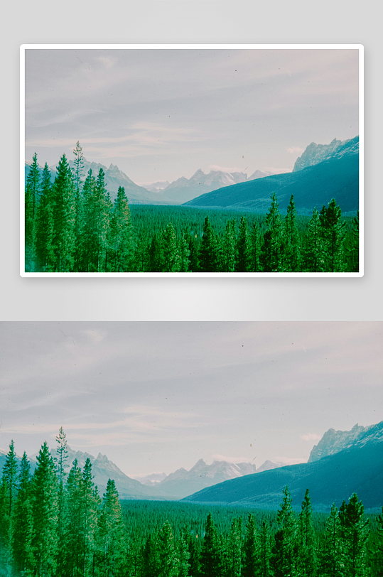 山林雪峰自然风光-众图网