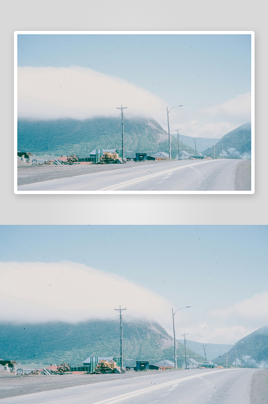 山间公路与云雾景观-众图网