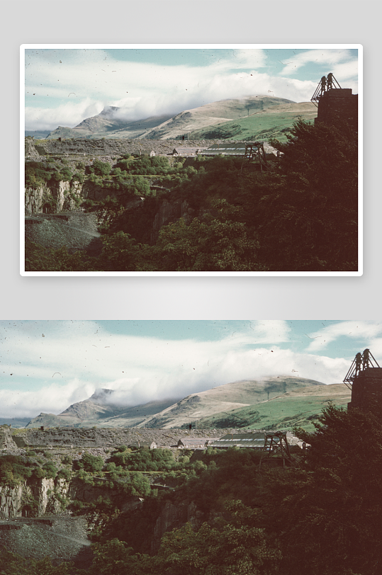 山间峡谷与工业设施-众图网