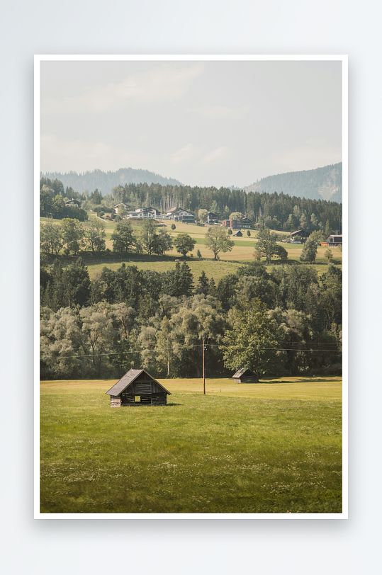 山间田园小屋风光-众图网