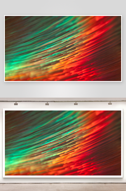 彩色流动光带抽象图案-众图网