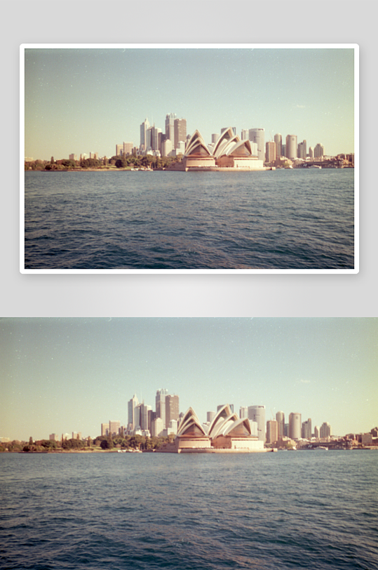 悉尼歌剧院与城市天际线-众图网