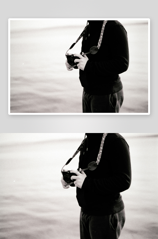 手持相机的人物侧影-众图网