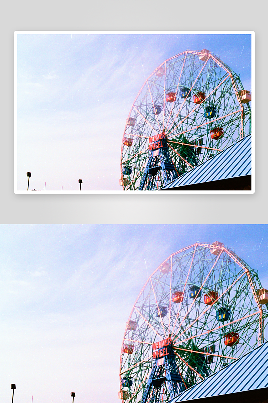 摩天轮与游乐园建筑-众图网