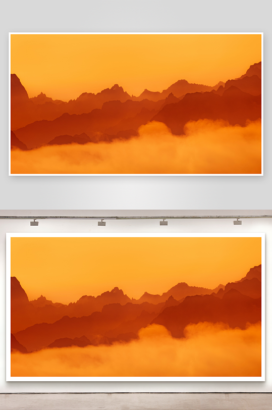 日出时分的山脉与云海-众图网