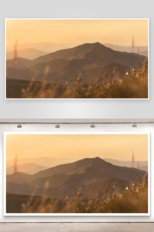 日落时分的山峦风光-众图网