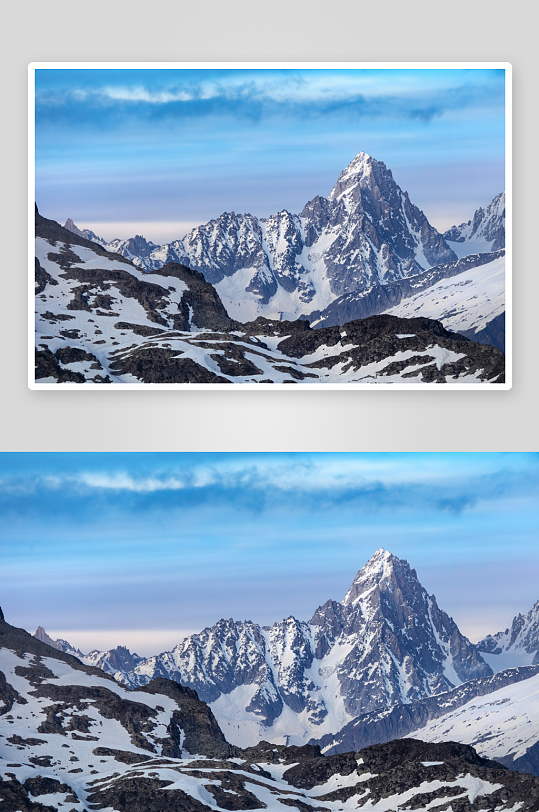 雪山峰峦壮丽景色-众图网