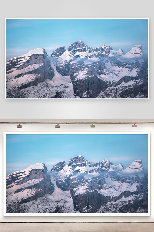 雪山峻岭冰川景观-众图网