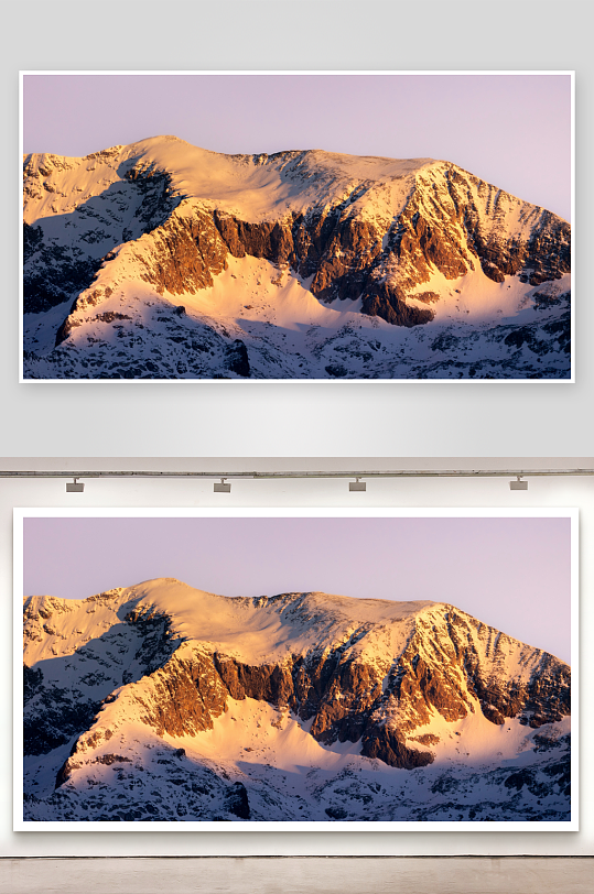 雪山日出光照景象-众图网