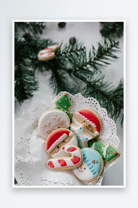 圣诞主题饼干摆盘-众图网