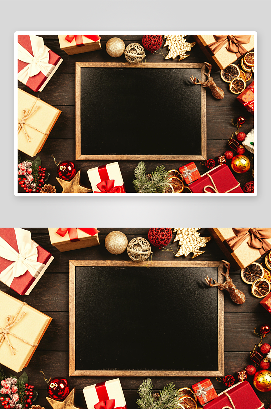 圣诞礼物与装饰品摆拍-众图网