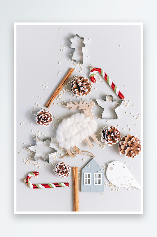 圣诞装饰品创意摆拍-众图网