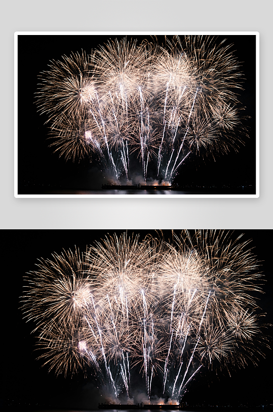 夜空烟花绽放绚丽景象-众图网