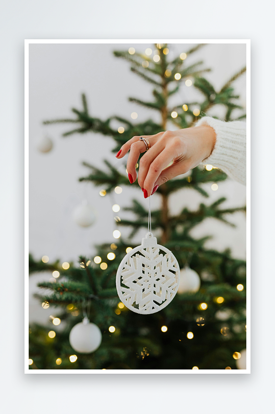 手挂圣诞树装饰品-众图网