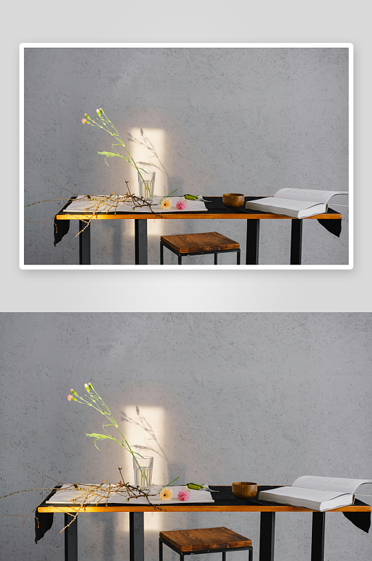 简约桌面静物摆设-众图网