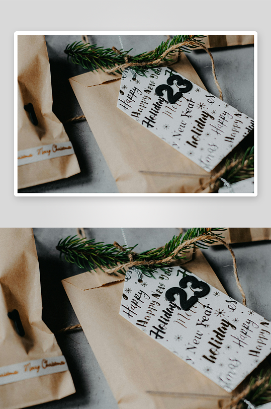 节日礼物包装特写-众图网