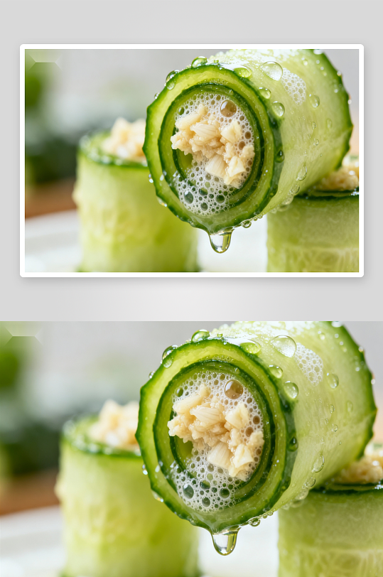 黄瓜卷特写清新爽口-众图网