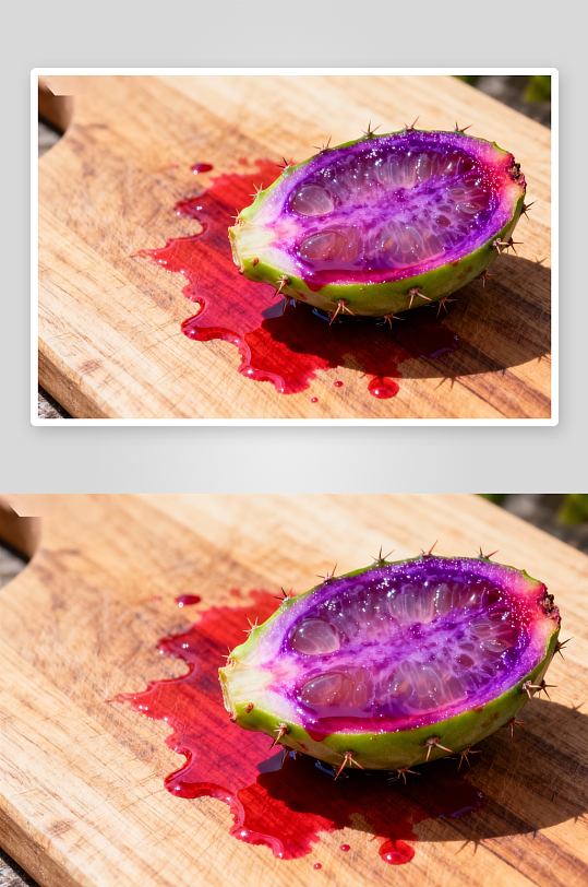 切开的仙人掌果展示-众图网