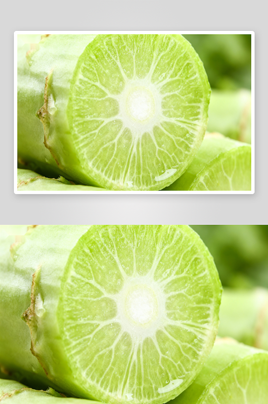 切开的绿色蔬菜特写-众图网