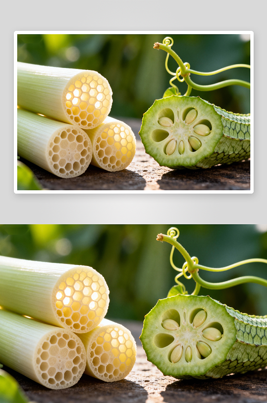 切开的蔬菜展示内部结构-众图网