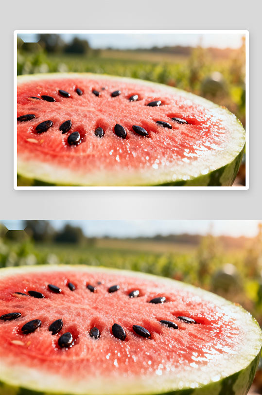 切开的西瓜特写展示-众图网