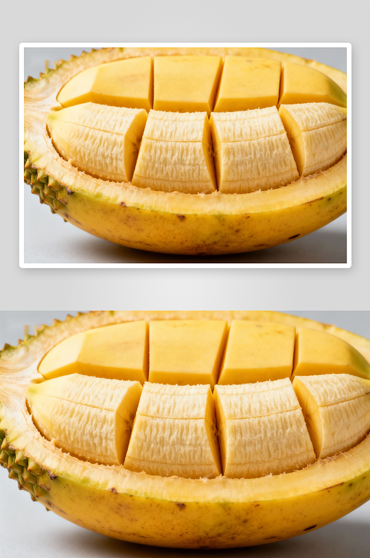 切开的黄色水果内部特写-众图网
