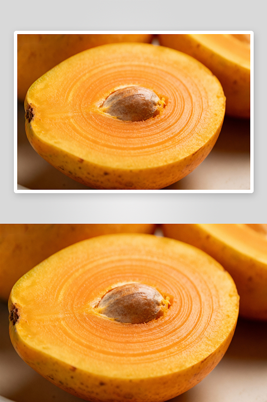 切开的黄色水果特写-众图网