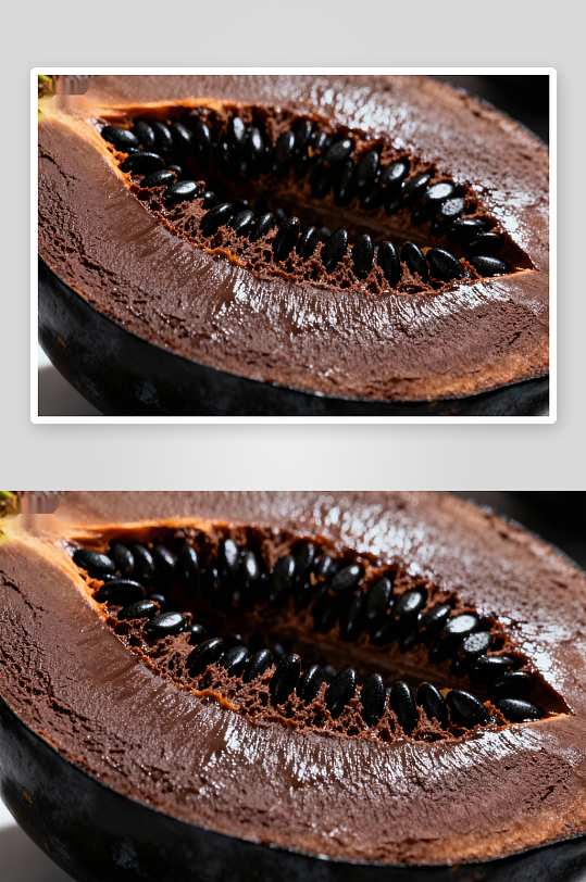 切开的黑果内部特写-众图网