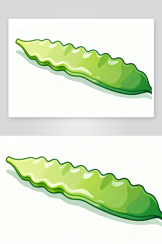 卡通风格绿色豆荚特写-众图网